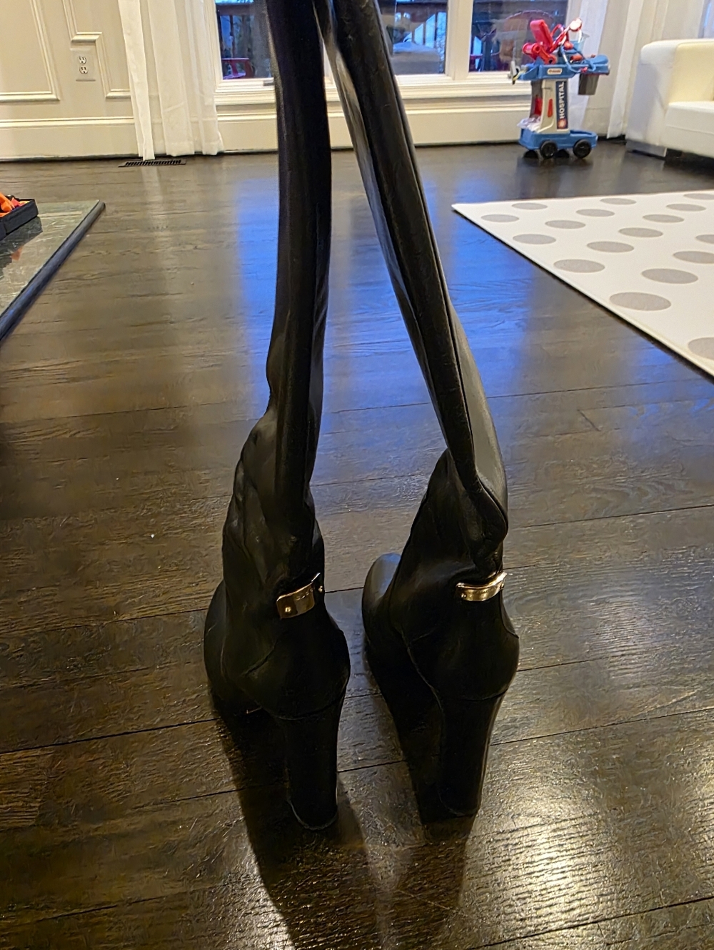 Gucci Black High-Heel Mid-Calf Women's Boots Size 6.5 - Picture 16 of 16